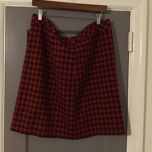 Talbots Red and Black Plaid Women's Skirt